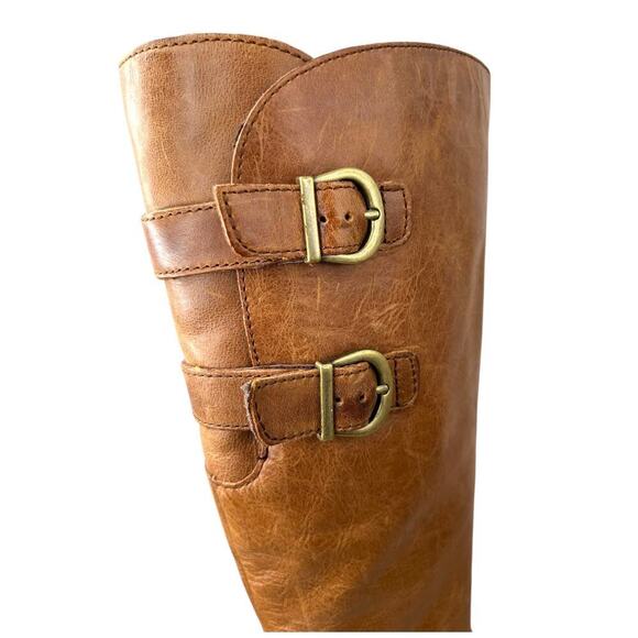 BORN the Bley Tall Riding Boots in Tan Brown Leather Women's Size 8M - Picture 10 of 16